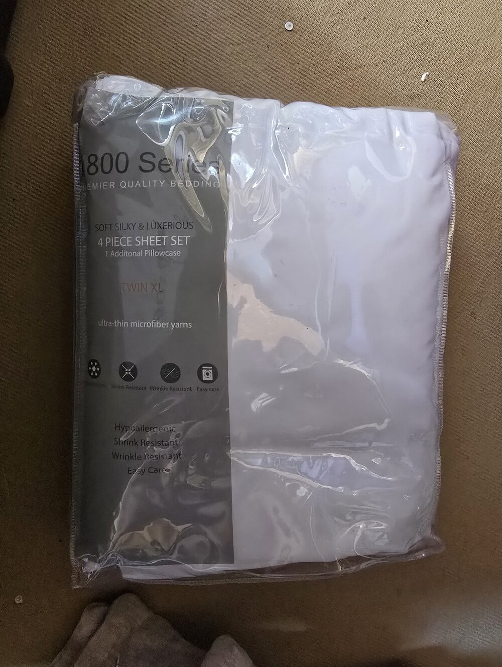 Gray Home Bedding 4-Piece Sheet Set - Soft Microfiber Twin XL